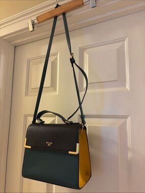 Dune London Color block satchel with crossbody strap and coin purse  - tri-color